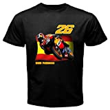 PSK Dani Pedrosa Moto GP Rider Men's Black T Shirt