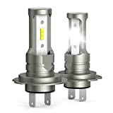 Pulilang Ampoule H7 LED, 12V 6500K Blanc Extrêmement Lumineuses, Phares pour Voiture et Moto à LED H7, Ampoules Auto de ...