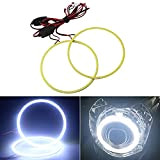Qasim 1 paire 100MM Angel Eyes LED COB Halo Ring Yeux d'Ange Universel pour DRL Phare de Voiture de Moto ...