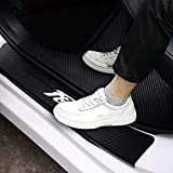 Qirc Protection de seuil de porte de voiture en fibre de carbone - Pour Ford Fiesta - Autocollant décoratif - ...