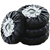 QPY Lot de 4 housses de pneu pour roue de voiture, protection de pneu de voiture, protection contre la neige ...
