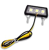 Queta Éclairage de plaque d'immatriculation à LED universel pour moto, 12 V, mini micro éclairage de plaque d'immatriculation, éclairage de ...