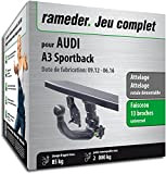 Rameder Pack, attelage rotule démontable + Faisceau 13 Broches Compatible avec Audi A3 Sportback (159679-10459-1-FR)