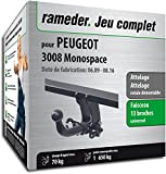 Rameder Pack, attelage rotule démontable + Faisceau 13 Broches Compatible avec Peugeot 3008 Monospace (162026-07997-1-FR)