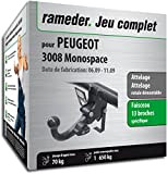 Rameder Pack, attelage rotule démontable + Faisceau 13 Broches Compatible avec Peugeot 3008 Monospace (164437-07997-1-FR)