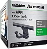 Rameder Pack, attelage rotule démontable + Faisceau 7 Broches Compatible avec Audi A3 Sportback (128601-05143-1-FR)