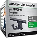 Rameder Pack, attelage rotule démontable + Faisceau 7 Broches Compatible avec Peugeot 308 SW II (135293-11791-1-FR)