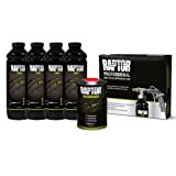 RAPTOR kit de revêtement de protection - 4 bouteilles de 3,79 litres (incluant le durcisseur), noir, avec le pistolet professionnel ...