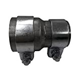 Réducteur de tuyau d'échappement avec 2 colliers de fixation pour large bande - Raccord réducteur de tuyau (Ø 50 mm ...