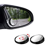 Rétroviseur d'angle mort de voiture, 2 pièces, 360°Rotate Convex Wide-Angle Blind Spot Mirror, 9D Waterproof Round HD Glass Lens Used ...