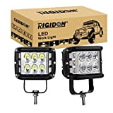 RIGIDON 2 Pcs 10 cm 4 Pouces 60W Stroboscopique Cube Barre de Travail LED, 12V 24V Phare de Travail LED, ...