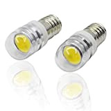 Ruiandsion 2pcs 6V E10 Base Socket Ampoule LED COB 2W LED Mise À Niveau Ampoule Remplacement pour Phares Lampes De ...
