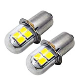 Ruiandsion Lot de 2 ampoules LED P13.5S jaunes 2835 8SMD 4,5 V 6 V pour lampes frontales, lampes torches