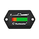 Runleader Indicateur de Batterie LED 12V 24V 36V 48V, Compteur de capacité de Batterie, Moniteur de Charge et décharge de ...