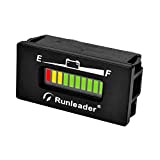 Runleader Indicateur de jauge de Carburant de Batterie LED 12V à 48V, état de Charge et de décharge de la ...