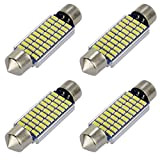 Safego 4x C5W LED 39mm 3014 30SMD Ampoule C5W LED Lampe Dôme Festoon LED 3423 6411 DC 12V Blanc Voiture