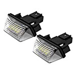 Safego LED Éclairage de plaque d'immatriculation Auto Ampoules Super Brillant 6000K Xénon Blanc 18 SMD Feux arrière pour 206/207/306/307/308/406/407/5008 etc, ...