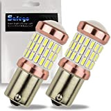 Safego Lot de 2 ampoules 1156 LED pour voiture Blanc super lumineux P21W 60 4014 Feux de parking clignotant signal veilleuse ...