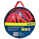 Sakura SS3625 Câbles de Démarrage de Batterie - 200 A, 3 m, Pinces à Code Couleur - pour Véhicules Jusqu’à 2,0 L/2 000 cc ...