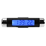 SANON Multi-Fonctionnelle Voiture Auto Horloge Thermomètre Rétro-Éclairage LED Affichage Numérique