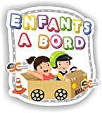 SC ® - Sticker/Autocollant - Enfants à bord - Bébé à bord - Fabrication Française (Modèle 4)