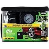 Slime 50138-51 Kit d’Urgence pour Réparation de Crevaison Smart Spair Plus pour Pneus de Voitures, Comprend un Produit Anti-crevaison, une ...