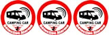 Sogewest 3 Autocollants Camping Car sous Alarme (5cm de diamètre)