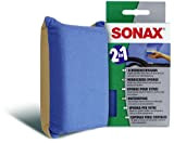 SONAX Eponge pour vitres (1 pièce) double utilisation: absorbe l’humidité et empêche la buée de se redéposer | Réf: 04171000