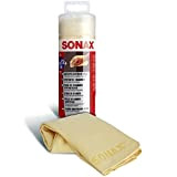 SONAX Peau de chamois synthétique plus (1 pièce) chiffon grand format et particulièrement absorbant pour le ménage et le nettoyage ...