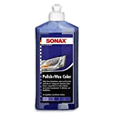 SONAX Polish+wax color (500 ml) moyennement abrasif à la cire de carnauba avec pigments de couleur bleu | Réf: 02962000