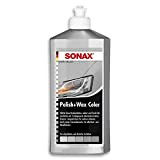 SONAX Polish+wax color (500 ml) moyennement abrasif à la cire de carnauba avec pigments de couleur gris et argent | ...