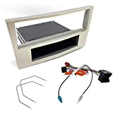 Sound-way Kit Montage Adaptateur, 1 DIN Cadre de Radio Façade Autoradio, Cable ISO, Adaptateur Antenne et Clés Demontage compatibel avec ...
