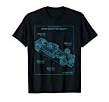 Spécification des voiture de course Formula Dessin technique T-Shirt