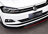 Spoiler pour VW Polo 2018 avant pare-chocs spoiler lèvre en fibre de carbone look voiture inférieur kit de carrosserie Splitter ...
