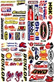 Sponsor Sticker ATV Supercross Racing Motocross Autocollant feuille 27 x 18 cm Lot Autocollants Voiture et Moto Logo Series Stickers ...