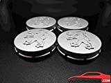 SPRTL 4 Pièces 60mm Auto ABS Cache Moyeux pour Peugeot 205 GTI 1.9, Anti-poussière et Antirouille Jante Centre Badge D'emblème