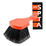 SPTA Brosse de nettoyage pour pneus de voiture, moto, vélo, brosse de nettoyage pour roues et seuils avec poils très ...