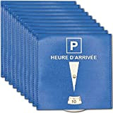 SQUATCH® | Lot de 10 disques de Stationnement pour Parking Zone Bleue | Simili Cuir Indéchirable | Format 15 x ...