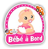 Sticker Bébé à Bord Fille - Autocollant bébé à Bord Fille