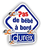 Sticker Durex Pas de bébé à Bord - Autocollant Humour