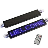 Sunswendi Car LED Programmable Sign Moving Scrolling, Panneau d'affichage LED programmable pour Voiture 12 V avec télécommande