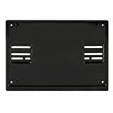Support carré pour plaque d'immatriculation arrière en acier noir