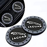 Support Gobelet Voiture Dessous de Verre,Anti-dérapant Porte-gobelet de Voiture Coaster Compatible avec Jaguar XE XEL XF XFL XJ F-Pace F-Type,Voiture ...