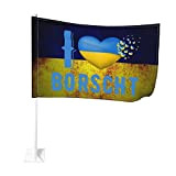 Support Ukraine I Stand With Ukraine Car Flag Clip Double Face 30,5 x 45,7 cm Bannière pour Décoration de Voiture ...