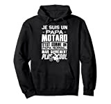 T-shirt Motard Homme Papa Moto Cadeau Motorcycle Motards Sweat à Capuche
