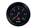 Tachymètre pour indicateur diesel 52 mm - Pour alternateur - Instrument auxiliaire - tr/min RPM universel