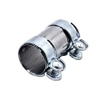 Takpart Collier de serrage double pour raccords de pot d'échappement - Borne de tuyau d’échappement diamètre 65 mm x 125 mm 18101745427