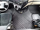 Tapis de sol en cuir écologique pour Mercedes Actros MP4 après 2014 avec conduite à gauche Noir