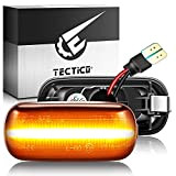 TECTICO LED Dynamique Marqueur latéral Clignotant séquentiel E8 12V 18 LED Jaune ambre brillant Compatible avec Audi A3 S3 8P ...