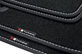 teileplus24 EF105 Tapis de Sol Exclusive-Line Design pour Audi A4 B8/ 8K 2008-2015 Coutures décoratives, Couture:Argent